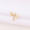 Cute Artistic Dragonfly 18K Gold Plated Zircon Copper Wholesale Jewelry Accessories