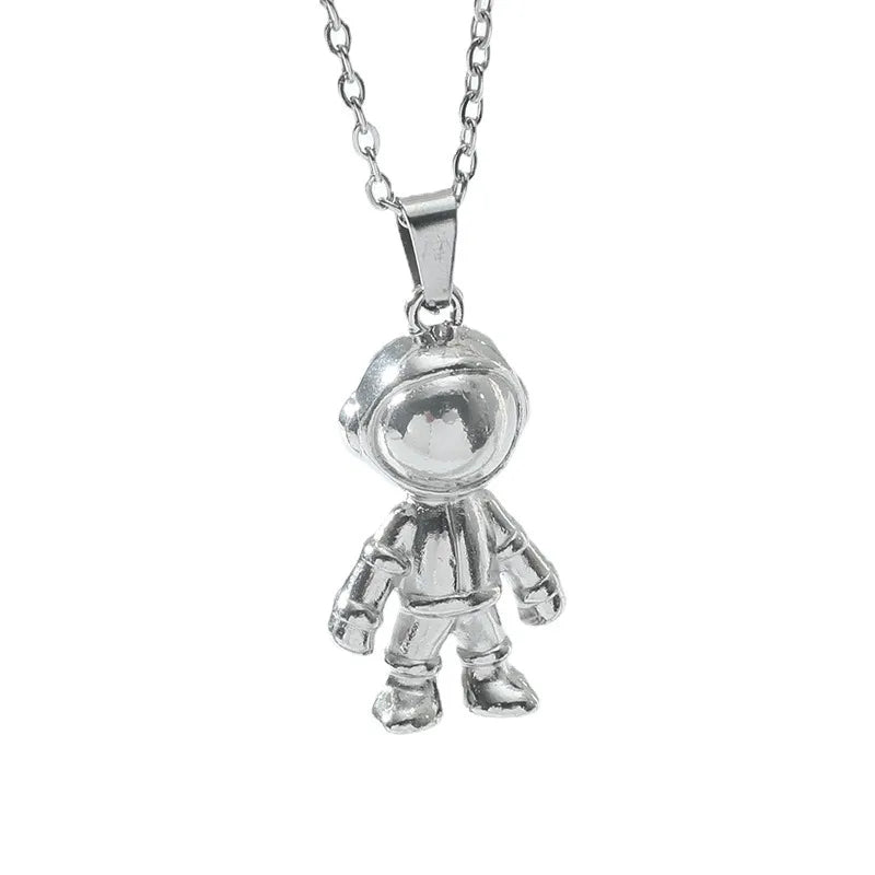 Cute Astronaut Alloy Plating Couple Pendant Necklace