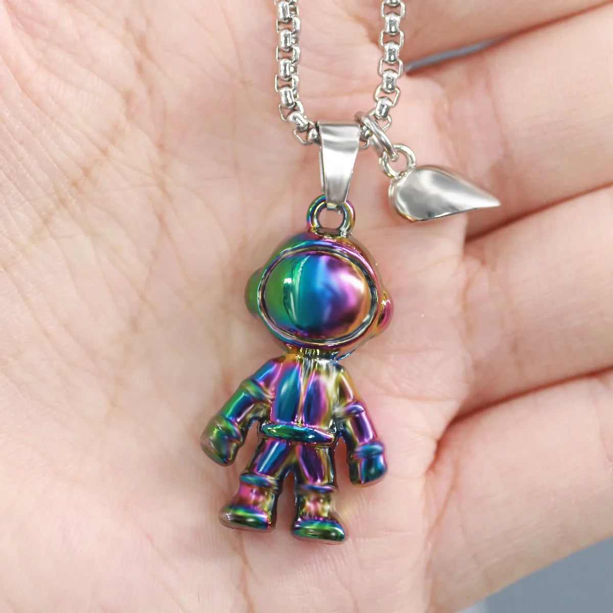 Cute Astronaut Alloy Plating Couple Pendant Necklace