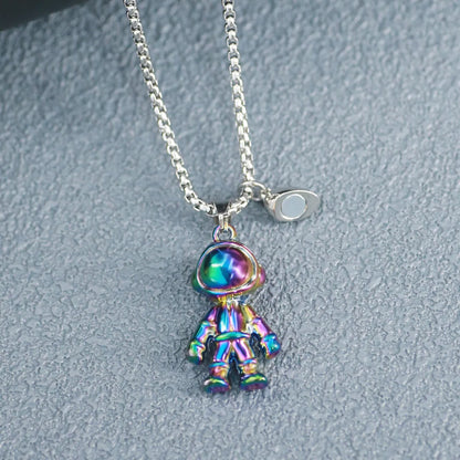 Cute Astronaut Alloy Plating Couple Pendant Necklace