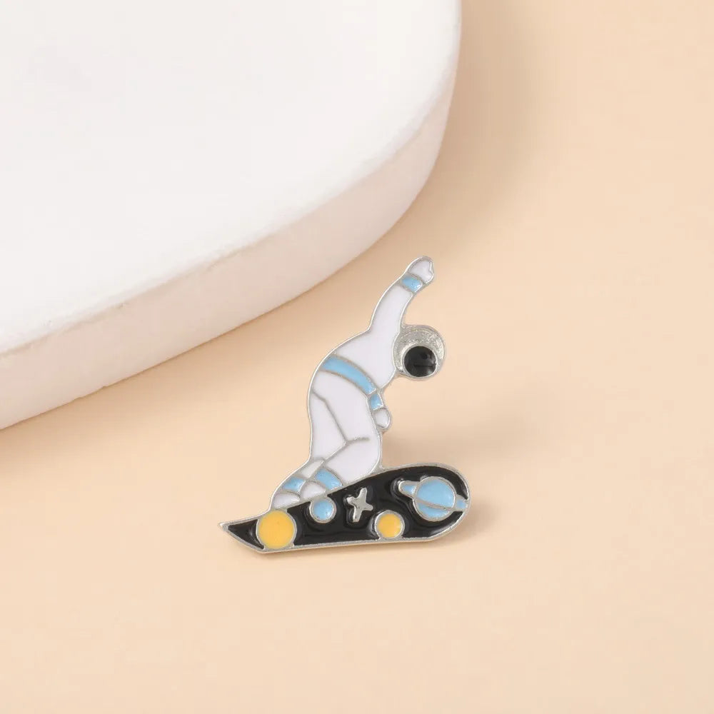 Cute Astronaut Alloy Unisex Brooches