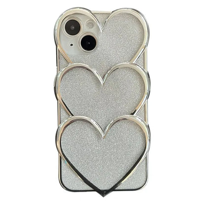 Cute Basic Heart Shape Silica Gel   Phone Cases