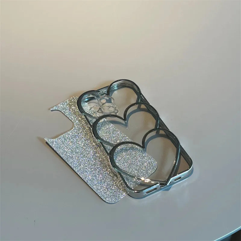 Cute Basic Heart Shape Silica Gel   Phone Cases