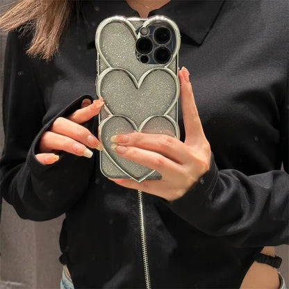 Cute Basic Heart Shape Silica Gel   Phone Cases