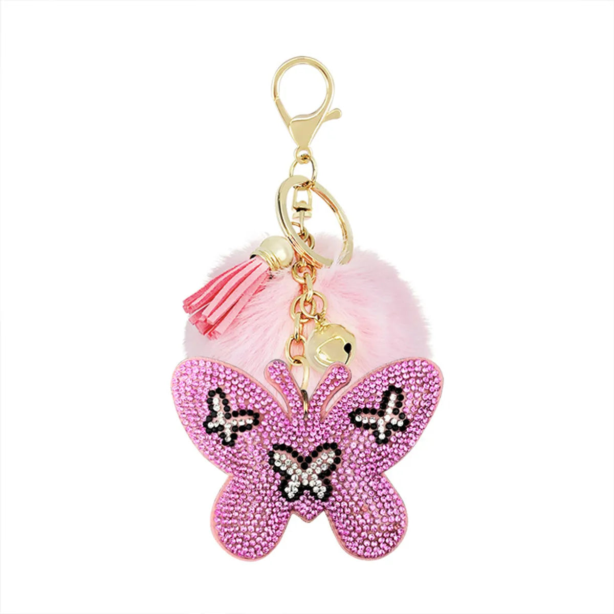 Cute Bear Alloy Inlay Rhinestones Keychain