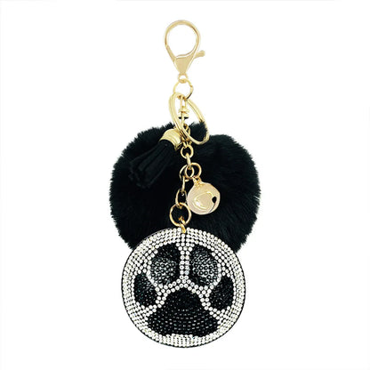 Cute Bear Alloy Inlay Rhinestones Keychain