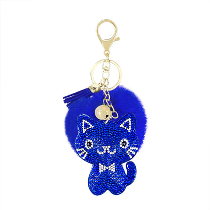 Cute Bear Alloy Inlay Rhinestones Keychain