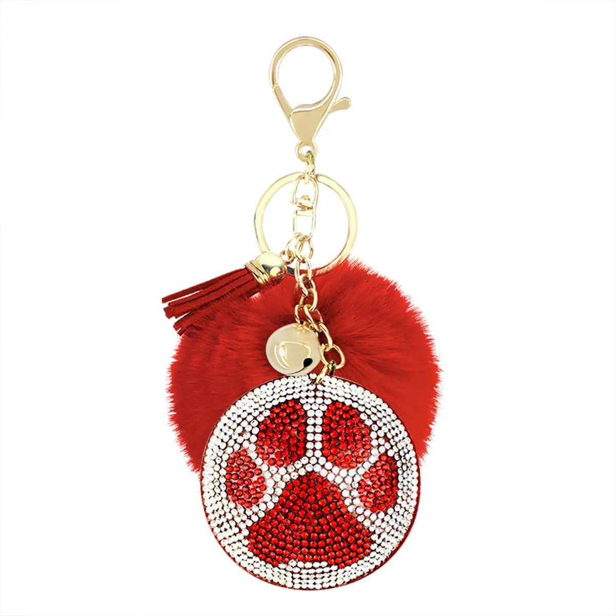 Cute Bear Alloy Inlay Rhinestones Keychain