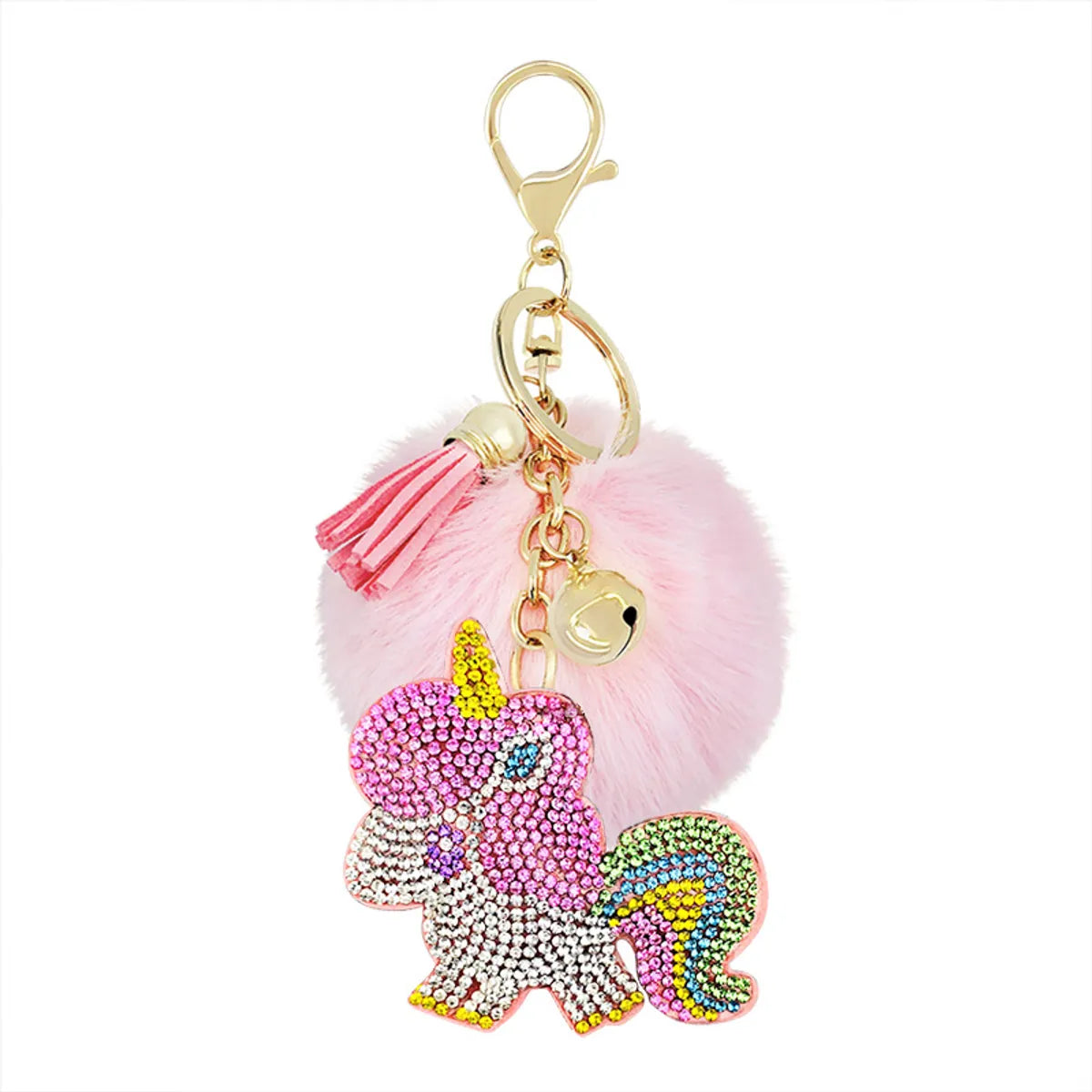 Cute Bear Alloy Inlay Rhinestones Keychain