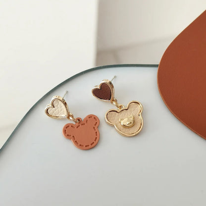 Cute Bear Alloy Plating Drop Earrings