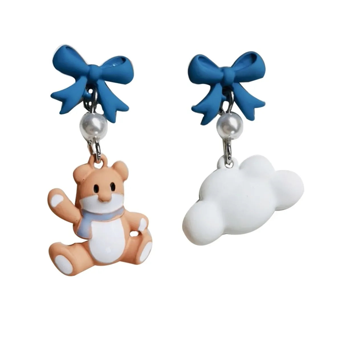 Cute Bear Stoving Varnish Alloy Drop Earrings