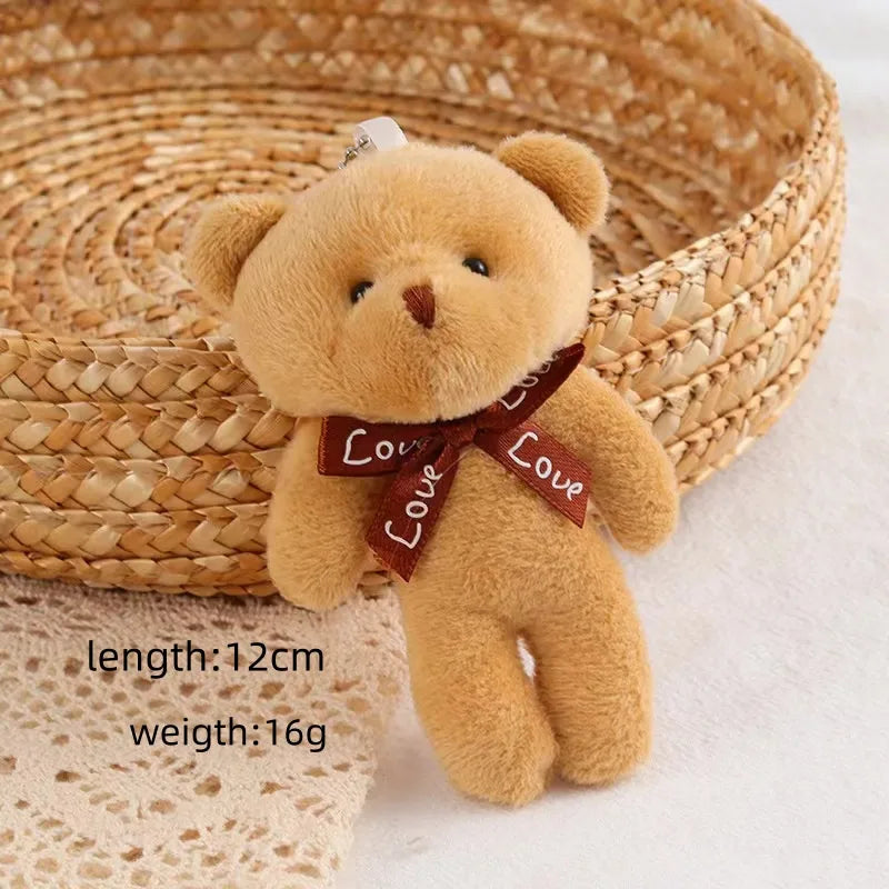 Cute Bear Flannel Keychain