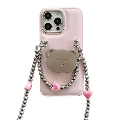 Cute Bear Heart Shape Silica Gel   Phone Cases