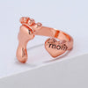Cute Bear Paw Open Adjustable Ring Alloy Electroplated Light Luxury Animal Inspired Unisex Fashion Ring