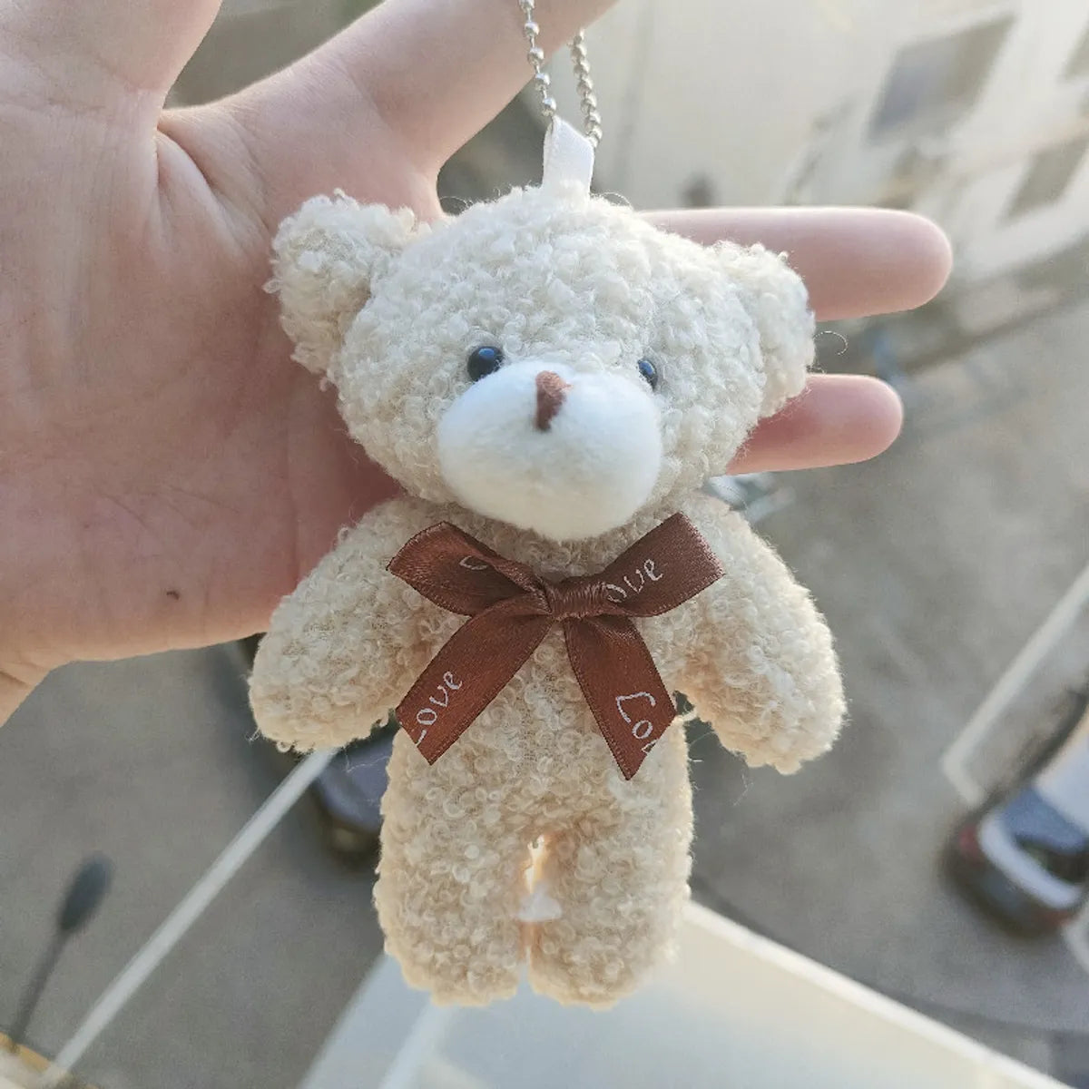 Cute Bear Pp Cotton Women'S Bag Pendant Keychain 1 Piece