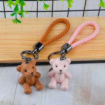 Cute Bear Resin Women'S Bag Pendant Keychain