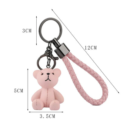 Cute Bear Resin Women'S Bag Pendant Keychain