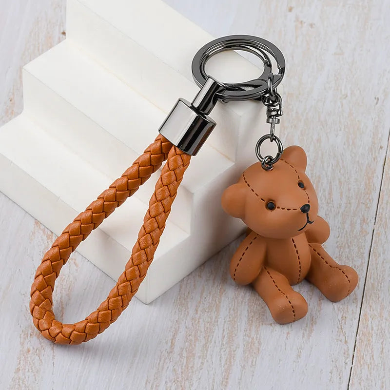 Cute Bear Resin Women'S Bag Pendant Keychain