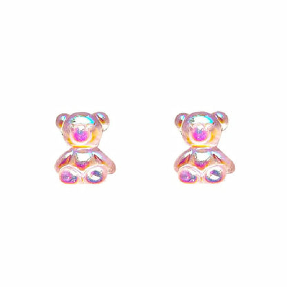 Cute Bear Resin Women's Ear Studs 1 Pair