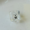 Cute Bear Synthetic Resin Women'S Rings