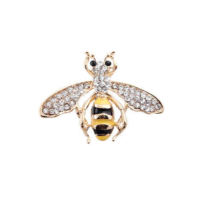 Cute Bee Alloy Inlay Rhinestones Unisex Brooches