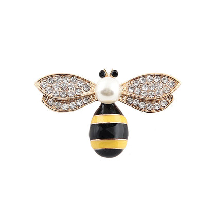 Cute Bee Alloy Inlay Rhinestones Unisex Brooches