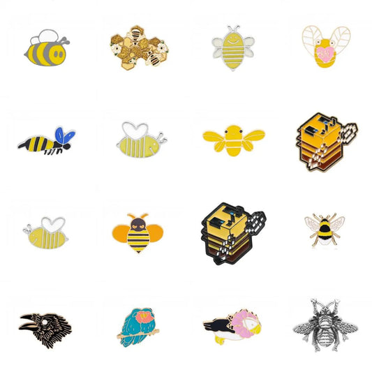 Cute Bee Alloy Metal Plating Unisex Brooches Collar Pin