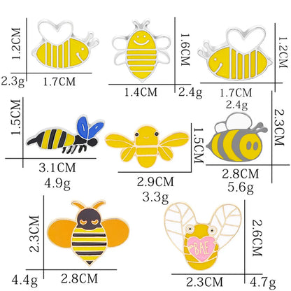 Cute Bee Alloy Metal Plating Unisex Brooches Collar Pin