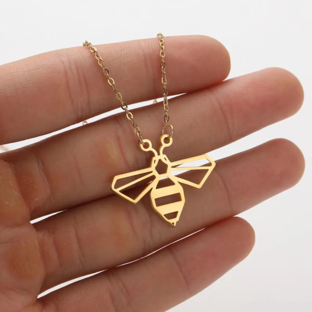 Cute Bee Titanium Steel Plating Necklace