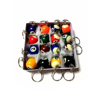 Cute Billiards Number Solid Color Resin Unisex Keychain