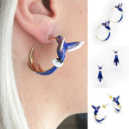 Cute Bird Copper Plating Earrings 1 Pair