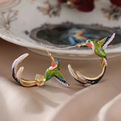 Cute Bird Copper Plating Earrings 1 Pair