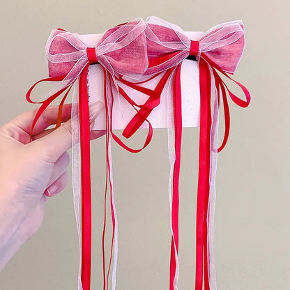 Cute Bow Knot Cloth Hair Clip