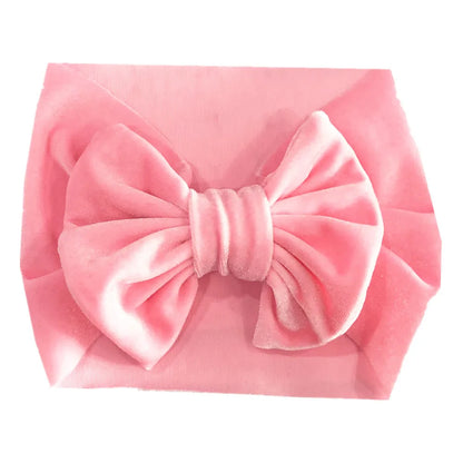 Cute Bow Knot Gold Velvet Hair Band