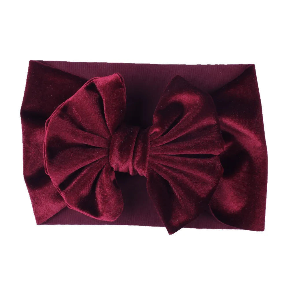 Cute Bow Knot Gold Velvet Hair Band