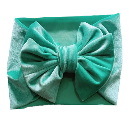 Cute Bow Knot Gold Velvet Hair Band