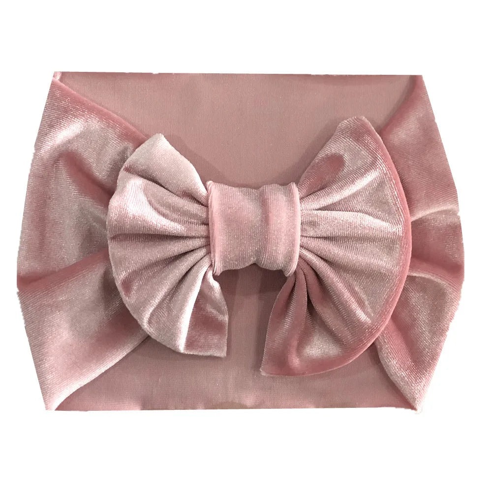 Cute Bow Knot Gold Velvet Hair Band