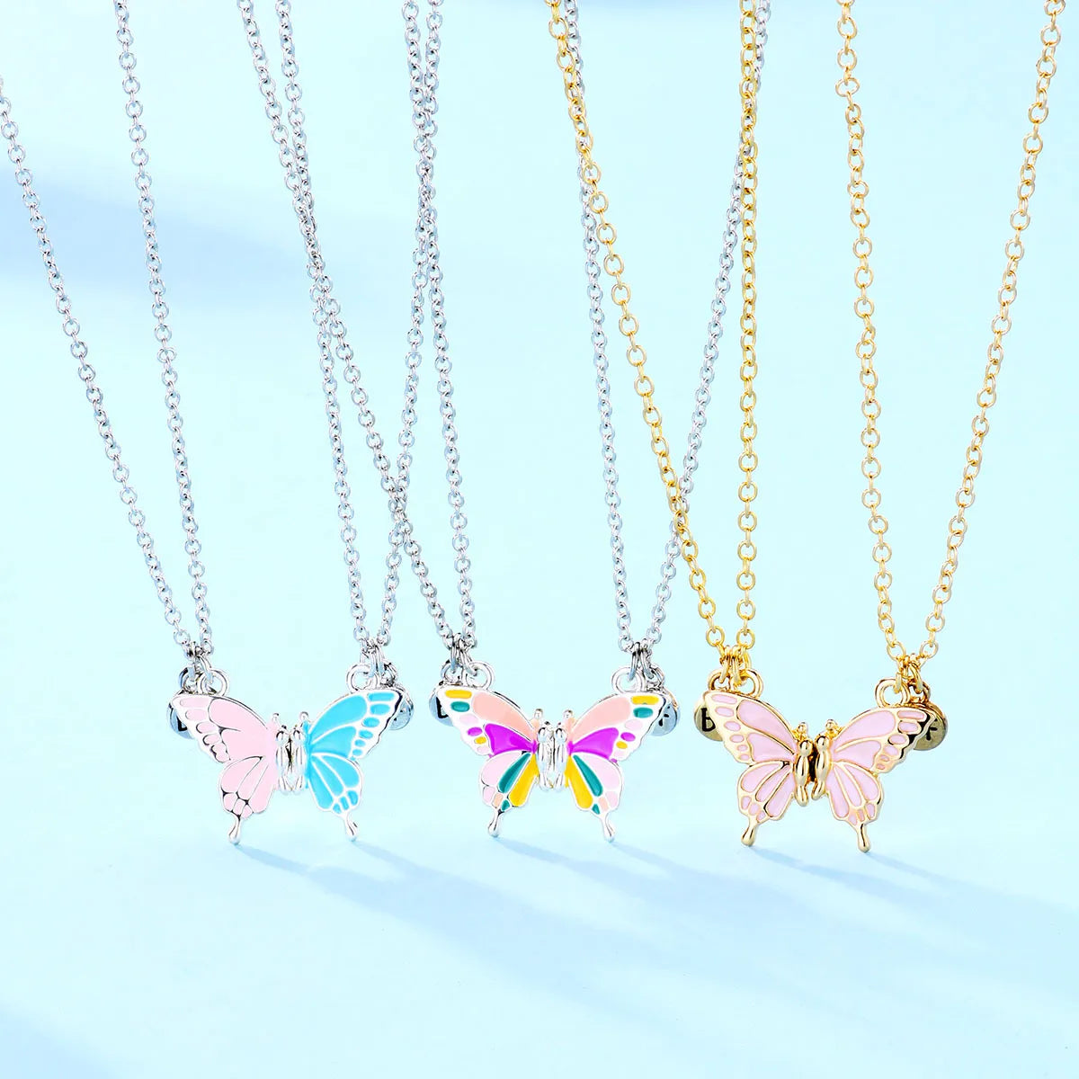 Cute Butterfly Alloy Kid'S Pendant Necklace