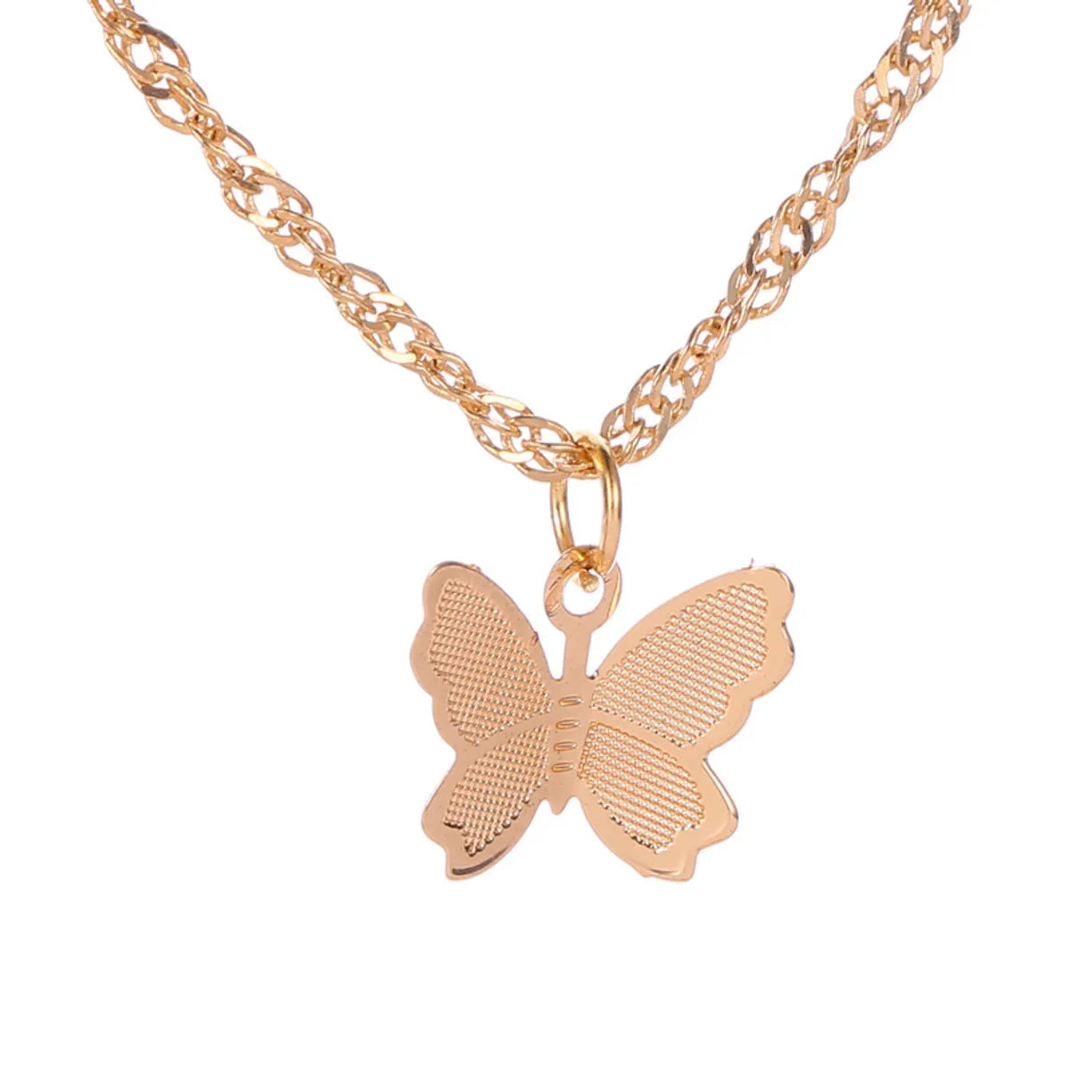 Cute Butterfly Alloy None Plating Women's Necklace