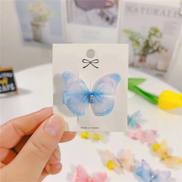 Cute Butterfly Chiffon Hair Clip