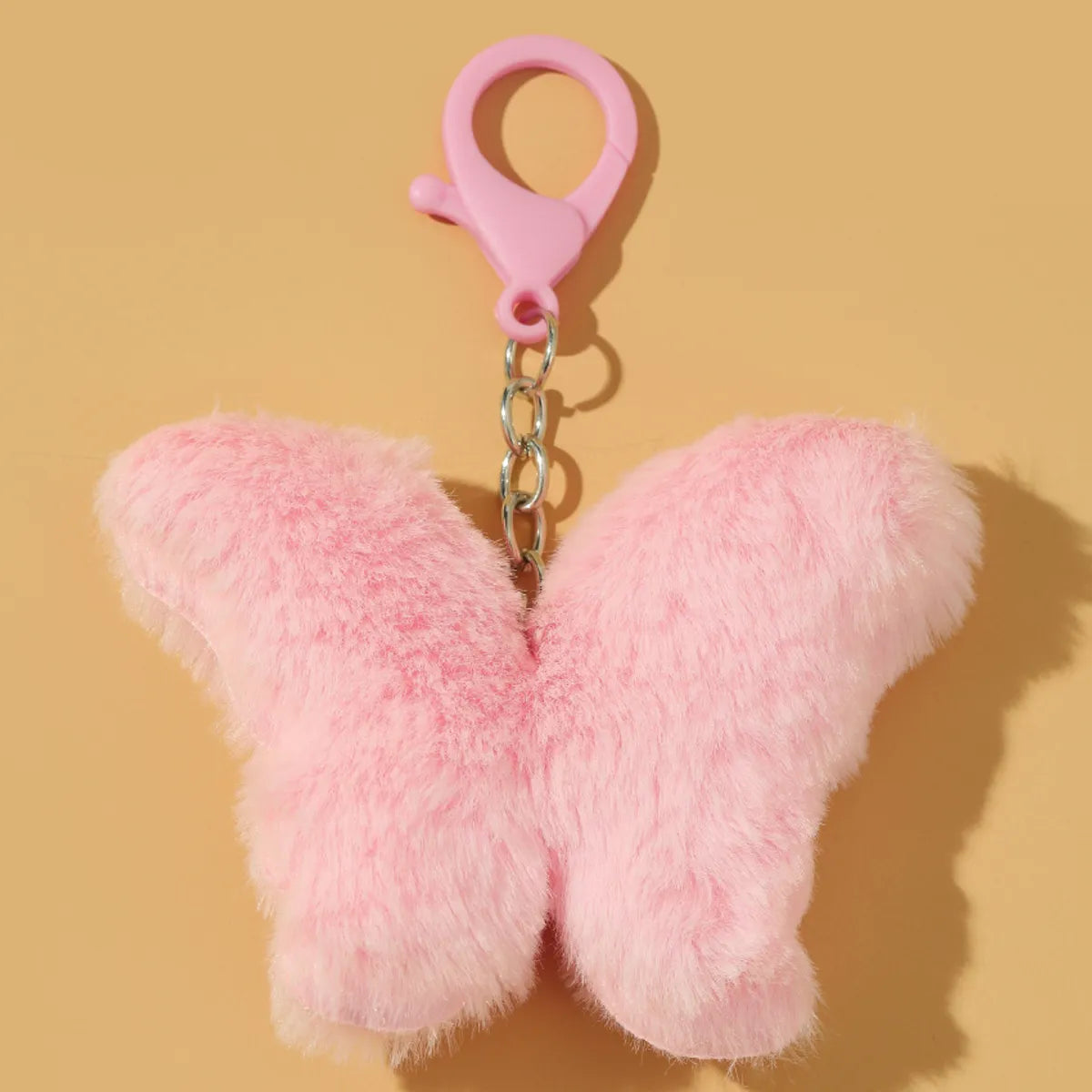 Cute Butterfly Imitation Fur Plastic Unisex Bag Pendant Keychain