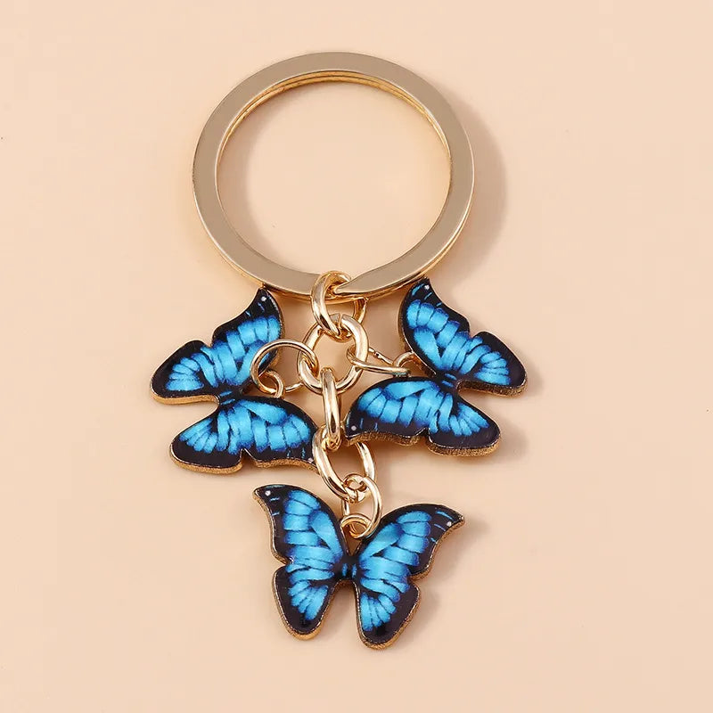 Cute Butterfly Metal Women'S Bag Pendant Keychain