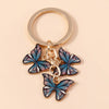 Cute Butterfly Metal Women'S Bag Pendant Keychain