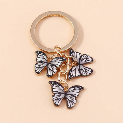 Cute Butterfly Metal Women'S Bag Pendant Keychain