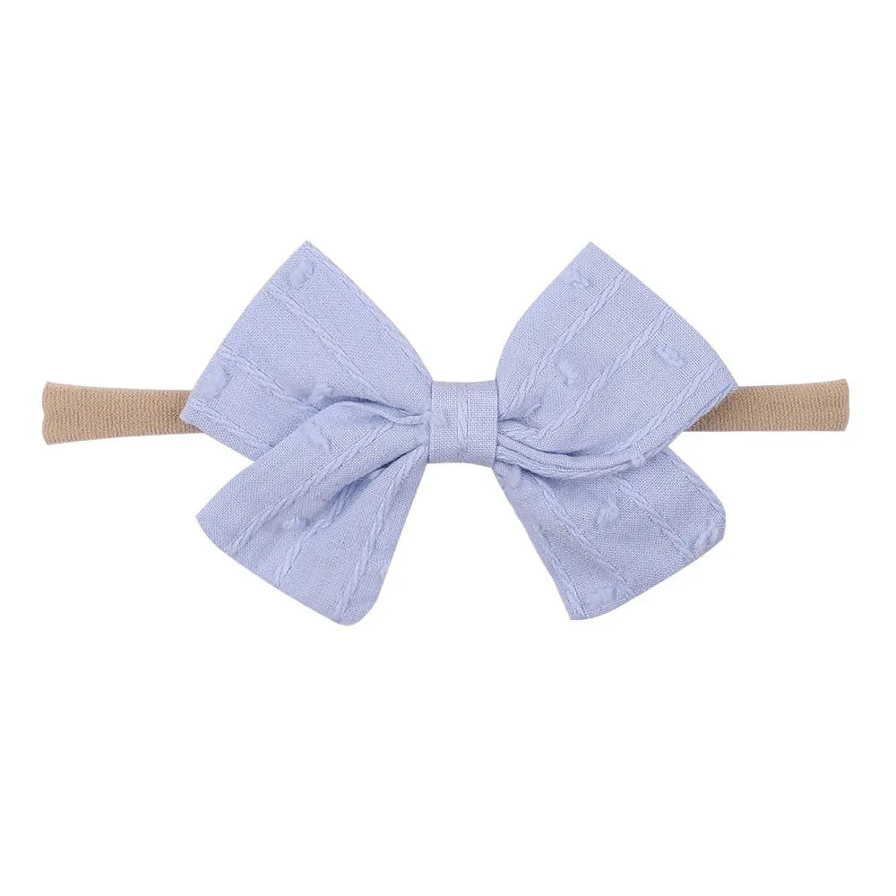 European And American Children'S Bow Hair Band Infants Baby Super Soft Nylon Headband Candy Color Hair Accessories Wholesale