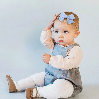 European And American Children'S Bow Hair Band Infants Baby Super Soft Nylon Headband Candy Color Hair Accessories Wholesale