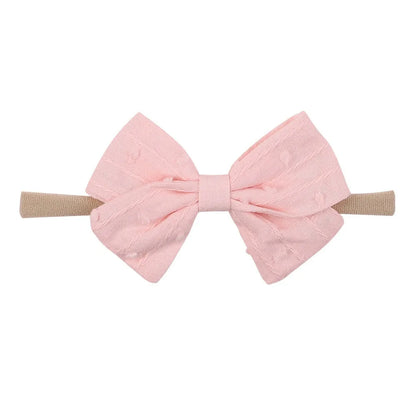 European And American Children'S Bow Hair Band Infants Baby Super Soft Nylon Headband Candy Color Hair Accessories Wholesale