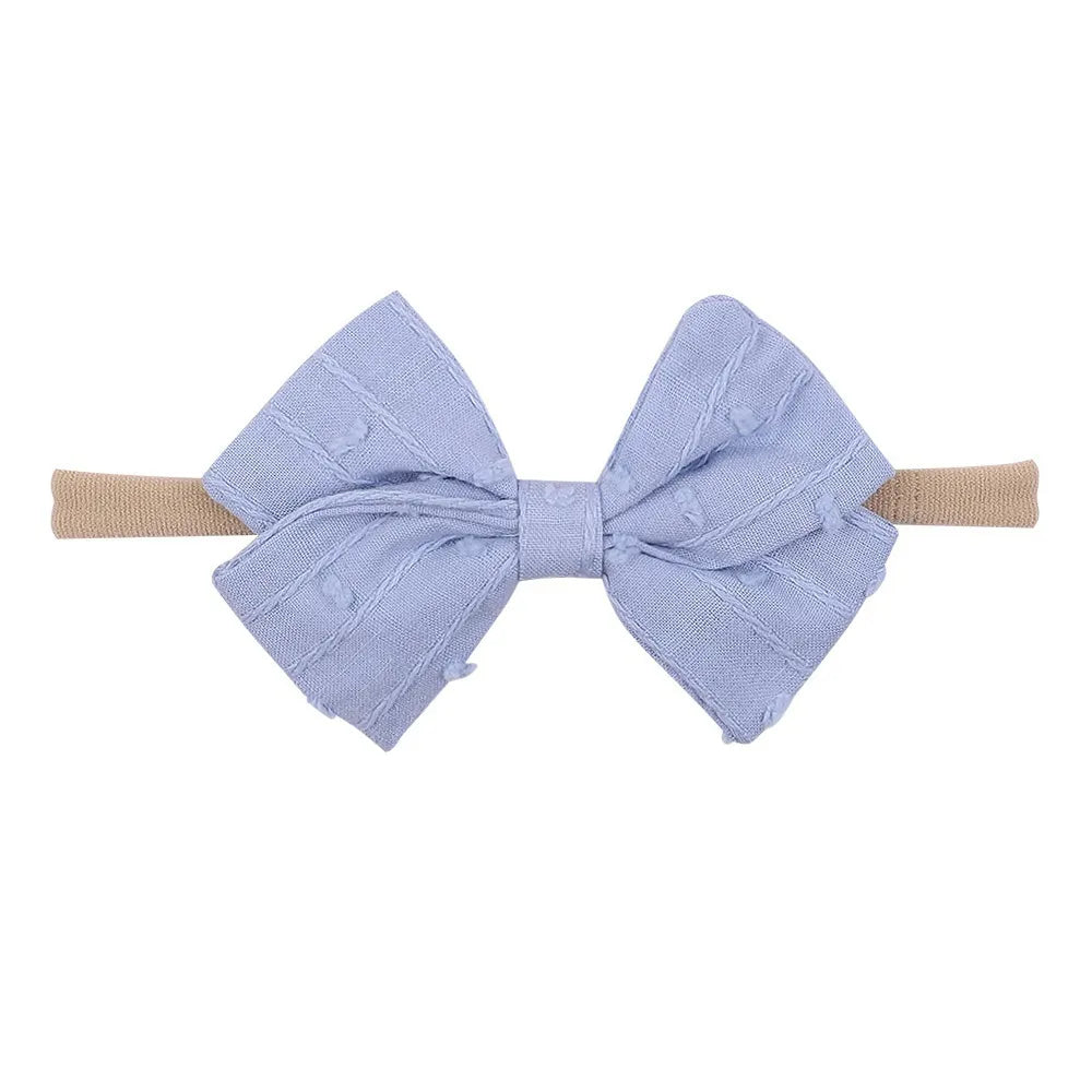 European And American Children'S Bow Hair Band Infants Baby Super Soft Nylon Headband Candy Color Hair Accessories Wholesale