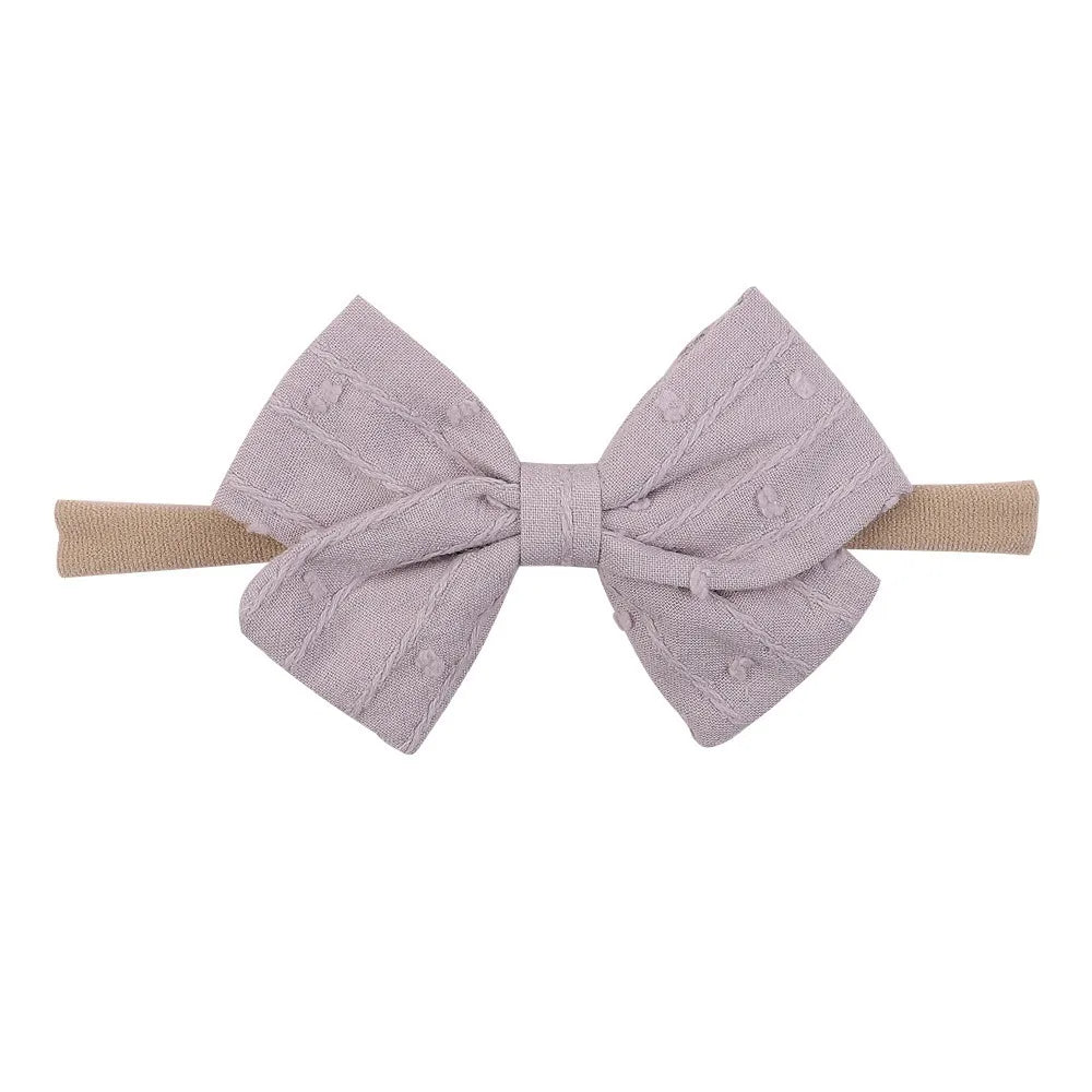 European And American Children'S Bow Hair Band Infants Baby Super Soft Nylon Headband Candy Color Hair Accessories Wholesale