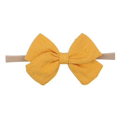 European And American Children'S Bow Hair Band Infants Baby Super Soft Nylon Headband Candy Color Hair Accessories Wholesale